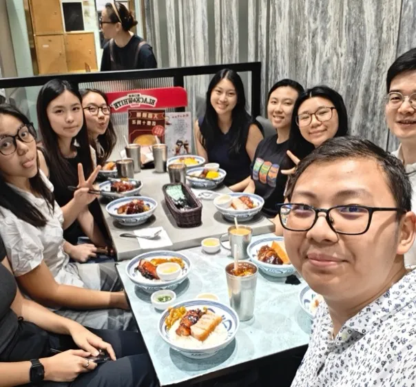 BGF team members and colleagues having a meal together